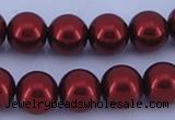 CGL331 2PCS 16 inches 25mm round dyed plastic pearl beads wholesale
