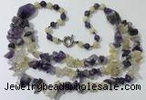 CGN673 22 inches stylish mixed gemstone beaded necklaces wholesale