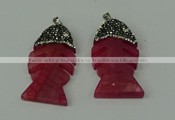 CGP133 25*48mm fishbone agate gemstone pendants wholesale