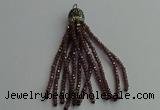 CGP426 2*3mm faceted rondelle handmade chinese crystal tassel pendants
