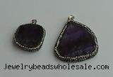 CGP560 25*35mm - 35*45mm freeform amethyst pendants wholesale