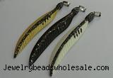 CGP658 18*95mm feather bone pendants wholesale