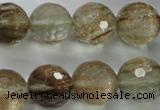CGQ29 15.5 inches 18mm faceted round gold sand quartz beads