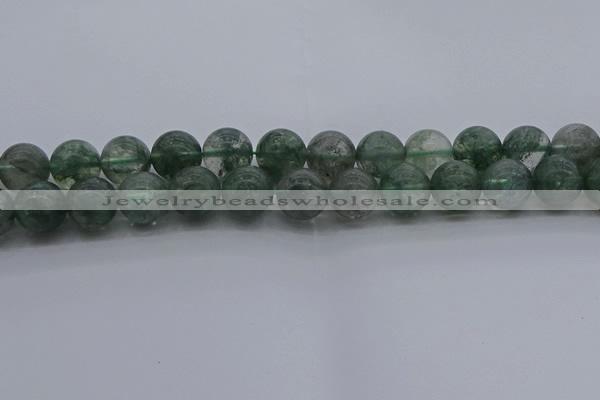 CGQ516 15.5 inches 16mm round matte imitation green phantom quartz beads