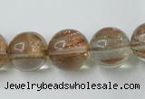 CGQ61 15.5 inches 14mm round gold sand quartz beads wholesale
