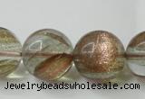 CGQ63 15.5 inches 18mm round gold sand quartz beads wholesale