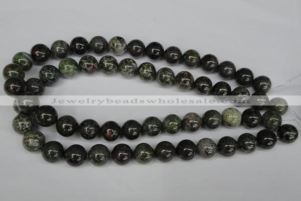 CGR43 15.5 inches 14mm round green rain forest stone beads wholesale