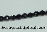 CGS105 15.5 inches 6mm faceted round blue goldstone beads wholesale