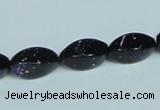 CGS119 15.5 inches 8*16mm twisted rice blue goldstone beads wholesale
