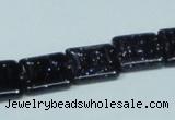 CGS128 15.5 inches 14*14mm square blue goldstone beads wholesale