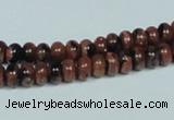 CGS206 15.5 inches 4*6mm rondelle blue & brown goldstone beads wholesale