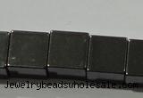 CHE184 15.5 inches 10*10mm cube hematite beads wholesale