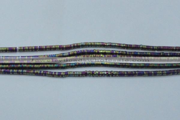 CHE684 15.5 inches 1*4mm tyre matte plated hematite beads