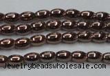 CHE741 15.5 inches 3*5mm rice plated hematite beads wholesale