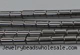 CHE767 15.5 inches 3*5mm tube plated hematite beads wholesale