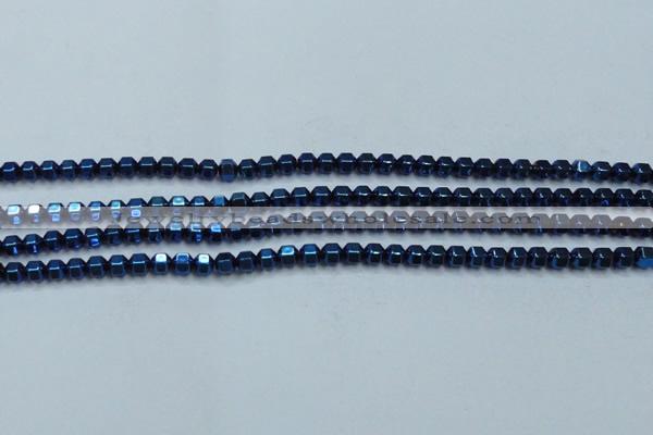 CHE987 15.5 inches 4*4mm plated hematite beads wholesale