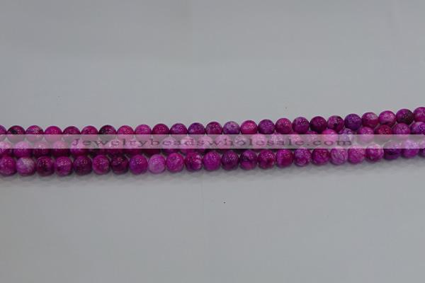CHM228 15.5 inches 4mm round dyed hemimorphite beads wholesale