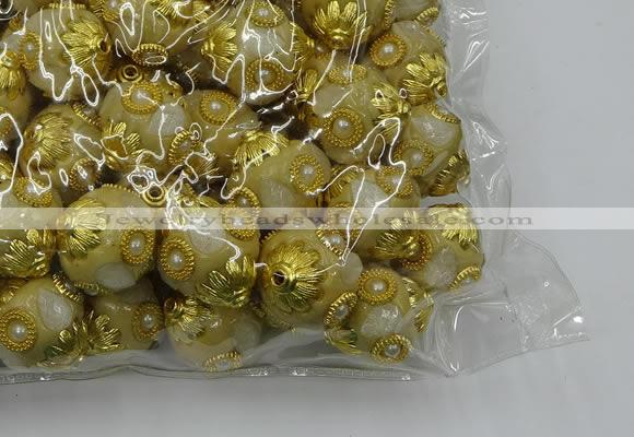 CIB531 22mm round fashion Indonesia jewelry beads wholesale
