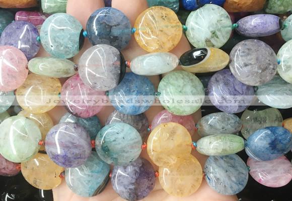 CIBS59 15 inches 18mm coin Agate gemstone beads wholesale