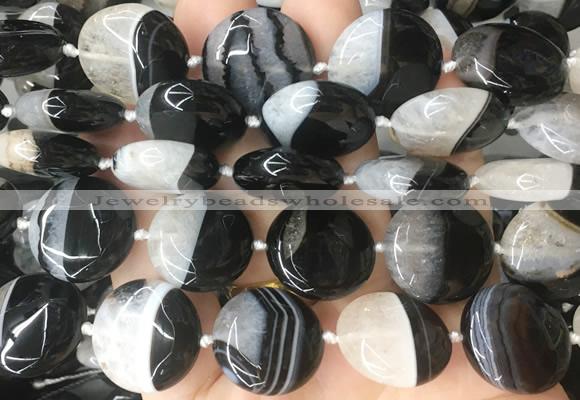 CIBS62 15 inches 20mm coin Agate gemstone beads wholesale