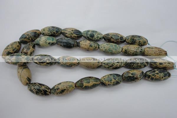 CIJ102 15.5 inches 15*30mm rice impression jasper beads wholesale