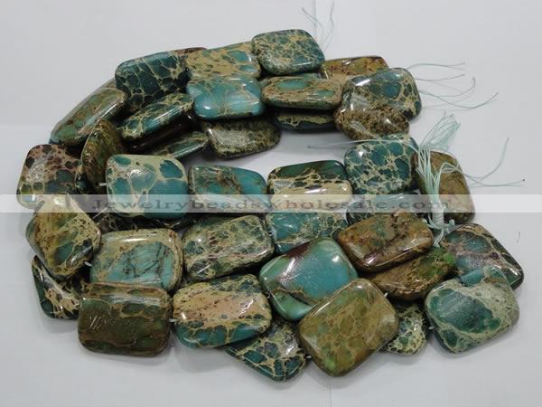CIJ22 15.5 inches 30*40mm rectangle impression jasper beads wholesale