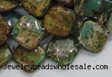 CIJ23 15.5 inches 16*16mm diamond impression jasper beads wholesale