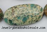 CIJ38 15.5 inches 25*50mm oval impression jasper beads wholesale