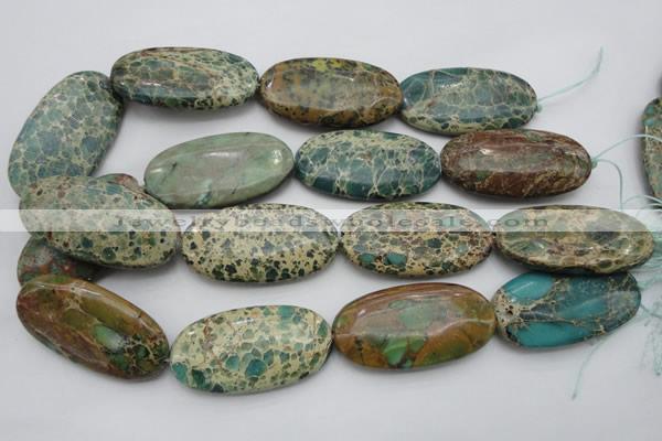CIJ38 15.5 inches 25*50mm oval impression jasper beads wholesale