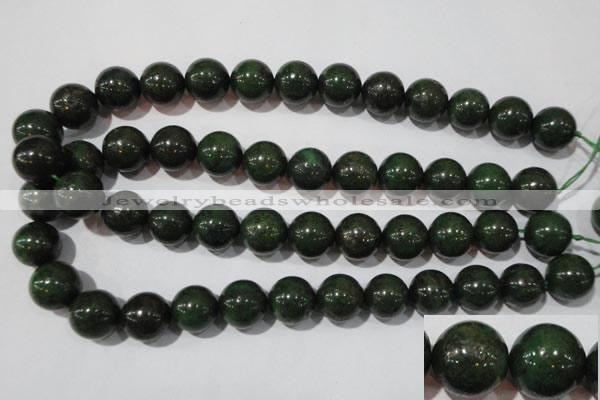 CIS06 15.5 inches 16mm round green iron stone beads wholesale
