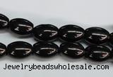 CJB52 15.5 inches 10*14mm rice natural jet gemstone beads