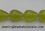 CKA213 15.5 inches 13*18mm teardrop Korean jade gemstone beads