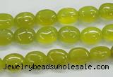 CKA31 15.5 inches 8*10mm oval Korean jade gemstone beads