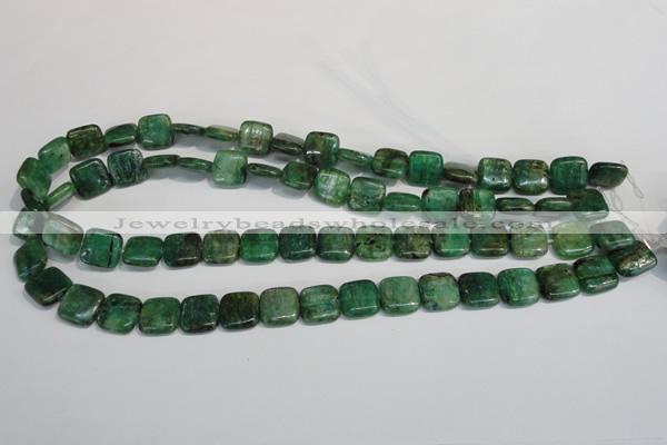 CKC62 15.5 inches 12*12mm square natural green kyanite beads