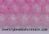 CKQ304 15.5 inches 12mm round dyed crackle quartz beads wholesale