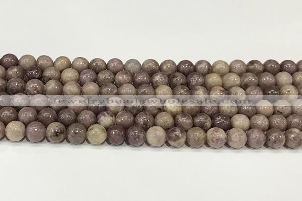 CKU341 15.5 inches 8mm round lepidolite gemstone beads wholesale