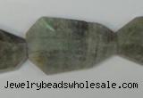 CLB207 15.5 inches 20-30mm*30-38mm faceted freeform labradorite beads