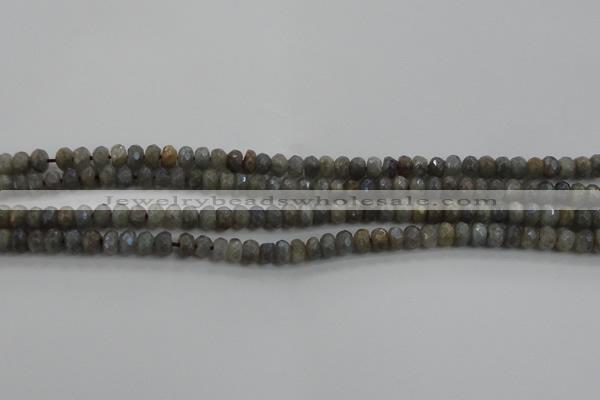 CLB756 15.5 inches 4*6mm faceted rondelle AB-color labradorite beads