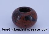 CLO07 19*30mm rondelle loose mahogany obsidian gemstone beads wholesale