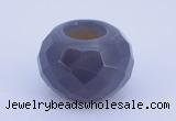 CLO10 19*30mm faceted rondelle loose grey agate gemstone beads wholesale