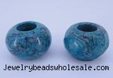 CLO28 19*30mm rondelle loose dyed picture jasper gemstone beads wholesale