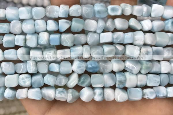 CLR142 15.5 inches 5*6mm - 6*8mm nuggets natural larimar beads