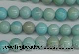 CLR351 15.5 inches 6mm round dyed larimar gemstone beads