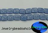CLU156 15.5 inches 20*20mm square blue luminous stone beads