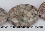 CMB18 15.5 inches 30*40mm oval natural medical stone beads