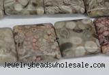 CMB22 15.5 inches 20*20mm square natural medical stone beads