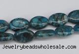 CMB46 15.5 inches 10*14mm oval dyed natural medical stone beads