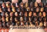 CME306 15.5 inches 8*11mm - 9*12mm pumpkin tiger eye beads