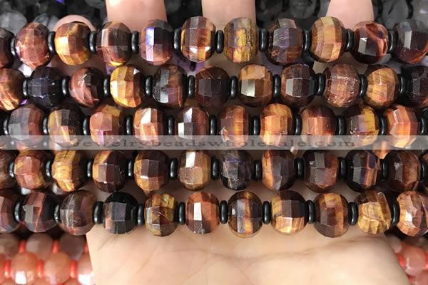 CME306 15.5 inches 8*11mm - 9*12mm pumpkin tiger eye beads