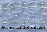 CME340 15 inches 8mm pumpkin white crystal beads